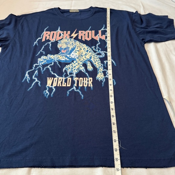 Refined Canvas Medium / Large Rock & Roll World Tour Oversized T-Shirt Concert - Picture 6 of 8